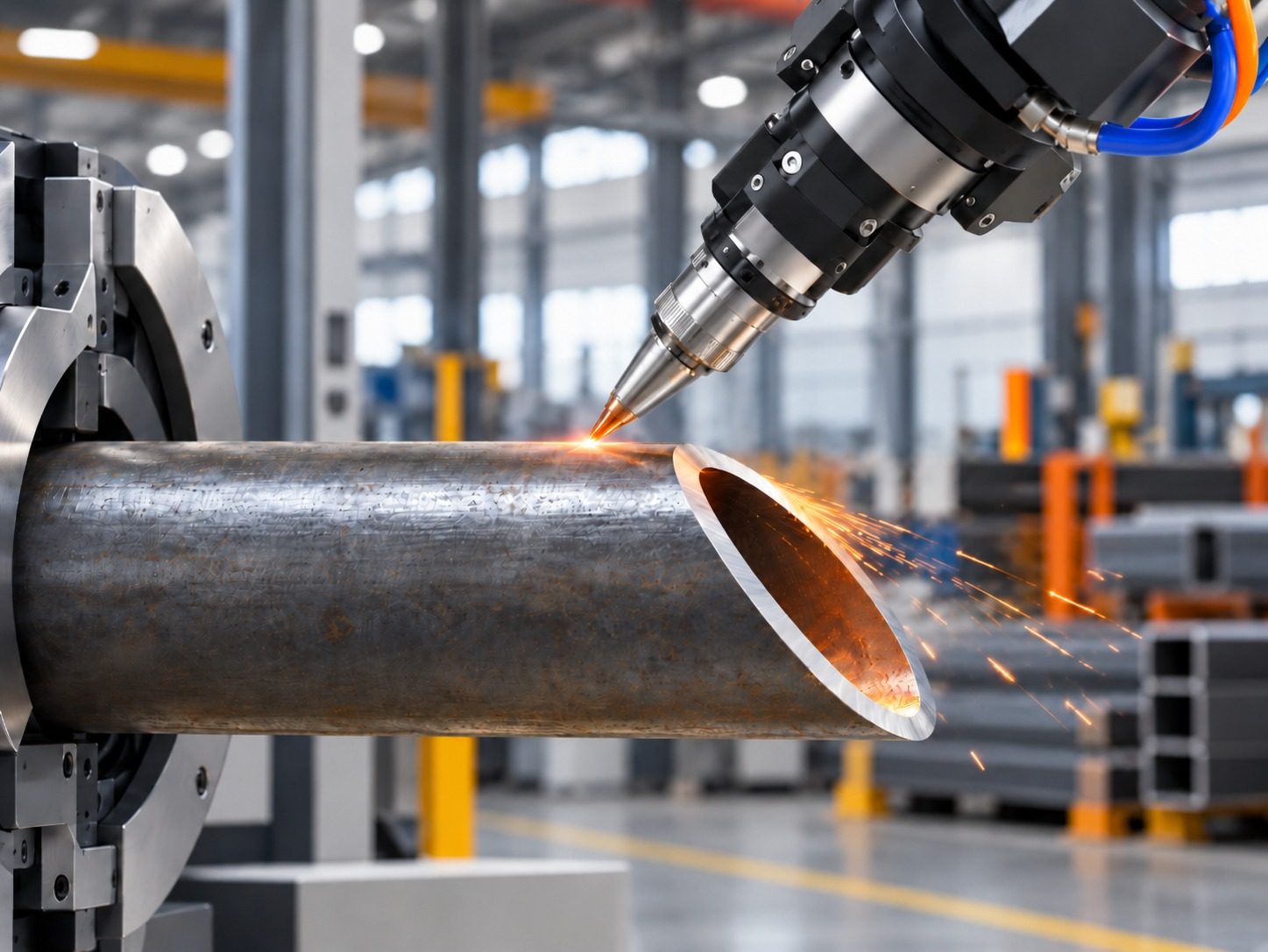 Tube laser cutting of SHS, RHS and CHS steel sections